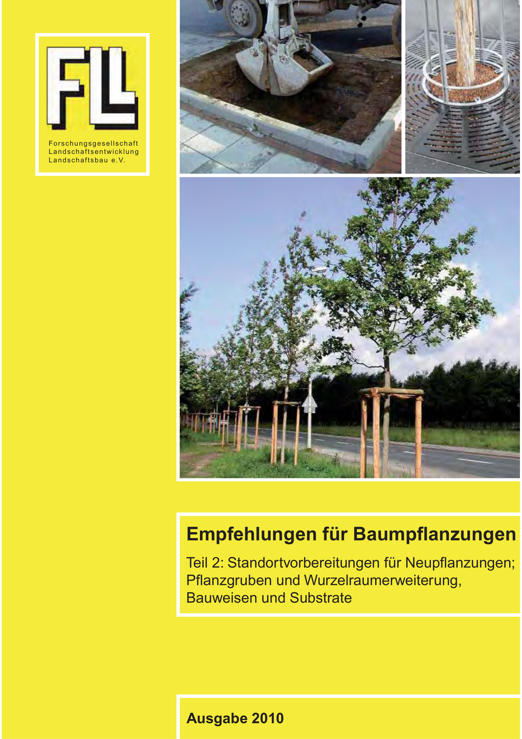 Titelblatt der FLL-Empfehlungen für Baumpflanzungen, Teil 2, Ausgabe 2010