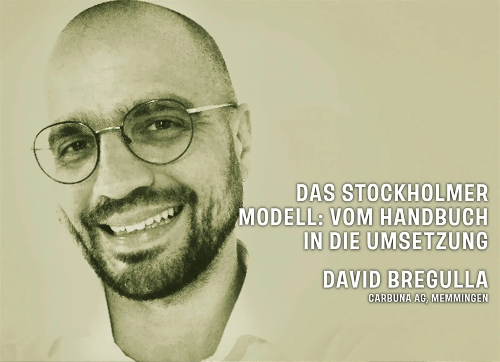 Referentenbild David Bregulla mit Vortragstitel