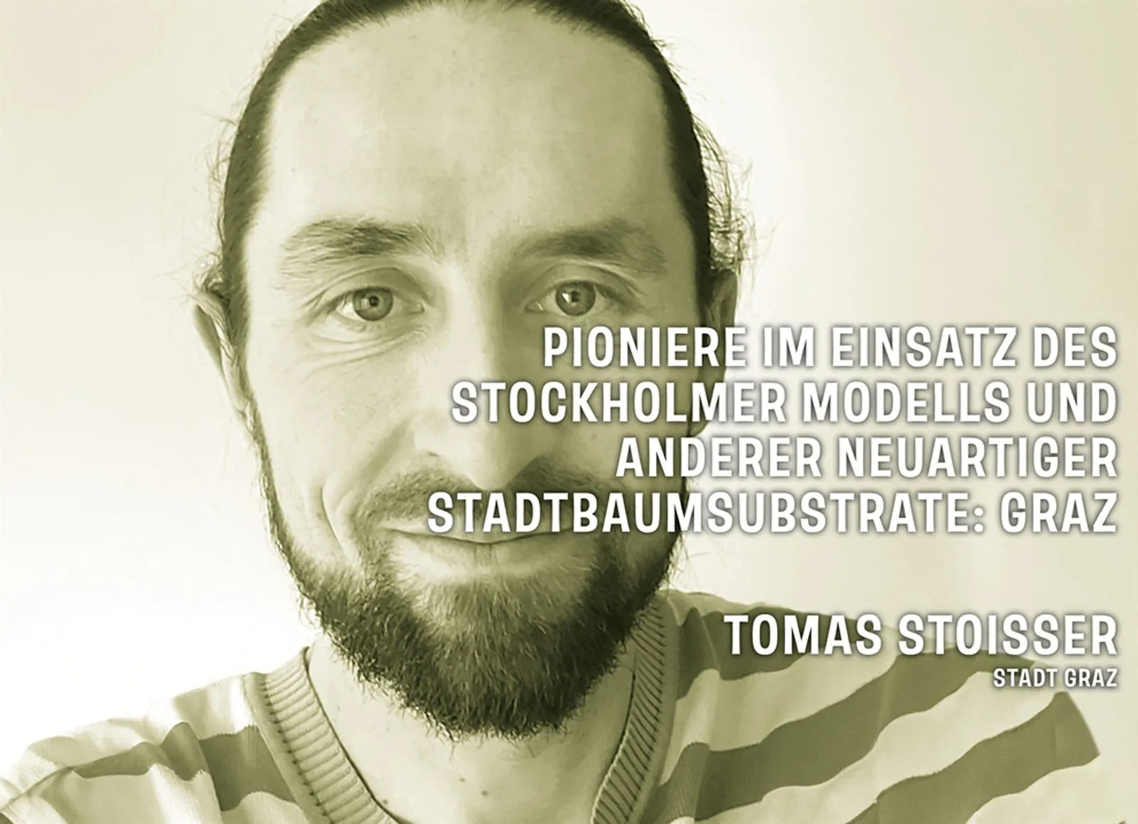 Referentenbild Tomas Stoisser mit Vortragstitel