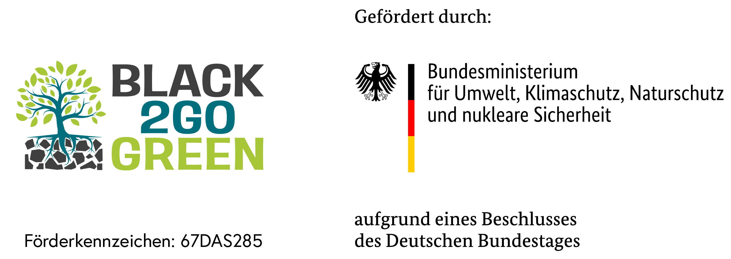 Black2GoGreen – gefördert durch das BMUKN aufgrund eines Beschlusses des Deutschen Bundestages. Förderkennzeichen 67DAS285.
